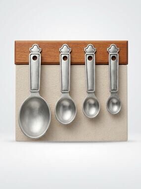 Danforth Fine Pewter Handcrafted In Vermont Measuring Spoons Set Walk Hang Decor